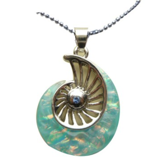 Hawaii’s Marble Light Blue Shell Glass Pendant