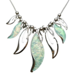 Hawaii’s Light Blue Marble Glass Fashion Necklace