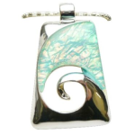 Hawaii's Light Blue Glass Pendant Necklace
